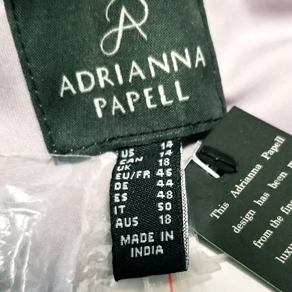 Adrianna Papell Lilac Gray Sequin Beaded long Dress - Picture 12 of 14